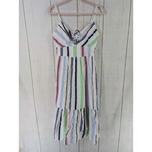 LOFT Size 4 Multicolor Stripe Sleeveless Womens‎ Casual Summer Dress
